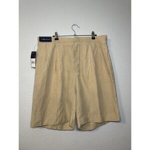 Polo Ralph Lauren Mens Chino Shorts Men's 36  Linen Silk Khaki Preppy 10" Inseam